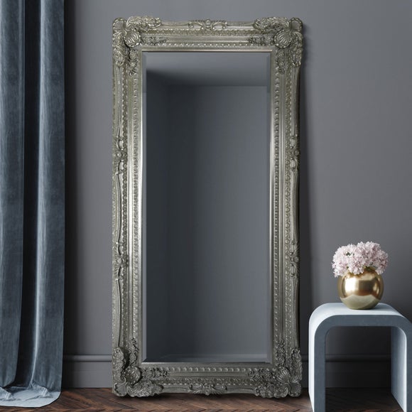 Carved Louis Rectangle Full Length Wall Mirror - image 1