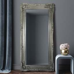 Carved Louis Rectangle Full Length Wall Mirror - thumbnail 1