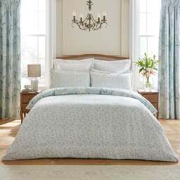 Dorma Wildmere 300 Thread Count 100% Cotton Sateen Duvet Cover & Pillowcase Set - thumbnail 2