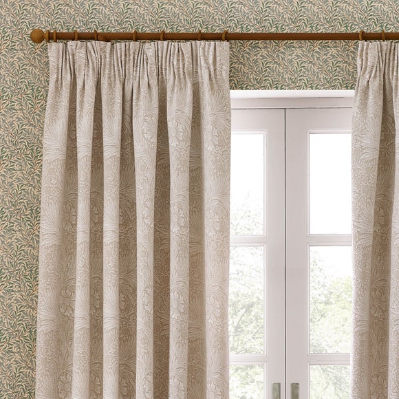Morris & Co. Marigold Jacquard Pencil Pleat Curtains - image 1