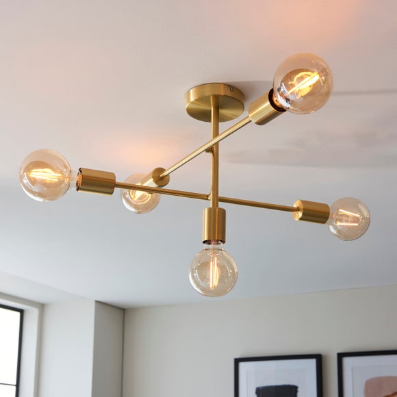 Vogue Ryker 5 Light Semi Flush Ceiling Light - image 1