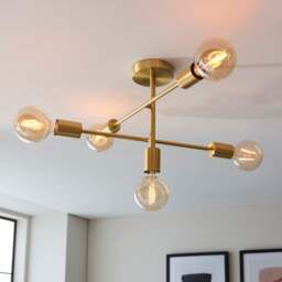 Vogue Ryker 5 Light Semi Flush Ceiling Light - thumbnail 1