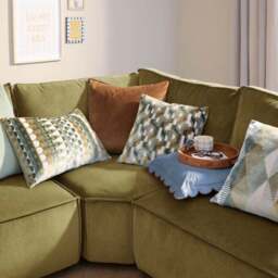 Furn. Metro Abstract Velvet Rectangle Cushion - thumbnail 5