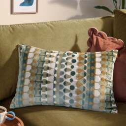Furn. Metro Abstract Velvet Rectangle Cushion - thumbnail 1
