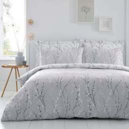 Belle Grey Standard Pillowcase Pair - thumbnail 2