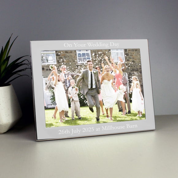 Personalised Landscape Silver Photo Frame - image 1