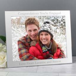 Personalised Landscape Silver Photo Frame - thumbnail 4