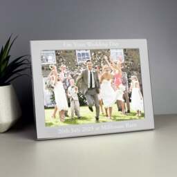 Personalised Landscape Silver Photo Frame - thumbnail 1