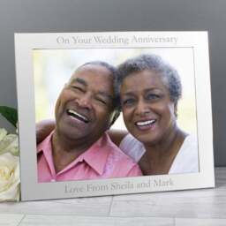 Personalised Landscape Silver Photo Frame - thumbnail 2