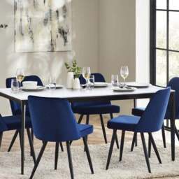 Miami 4 Seater Rectangular Dining Table, Stone - thumbnail 5