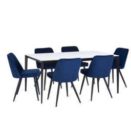 Miami 4 Seater Rectangular Dining Table, Stone - thumbnail 4