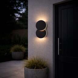 EGLO Pedersano Adjustable Round LED Outdoor Wall Light - thumbnail 1