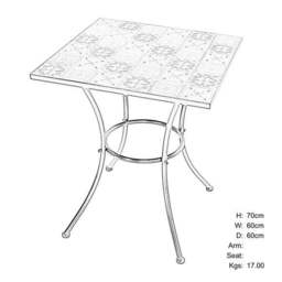Summer Terrace Torrington Square Patio Table with 4 Springdale Chairs - thumbnail 6
