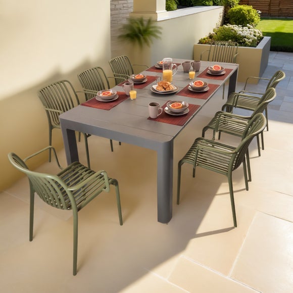 Modura Henrik Rectangular Dining Table with 8 Alma Armchairs - image 1