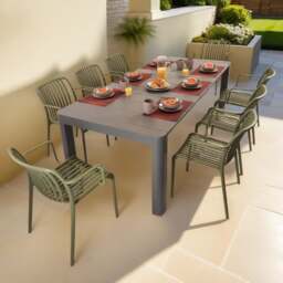 Modura Henrik Rectangular Dining Table with 8 Alma Armchairs - thumbnail 1