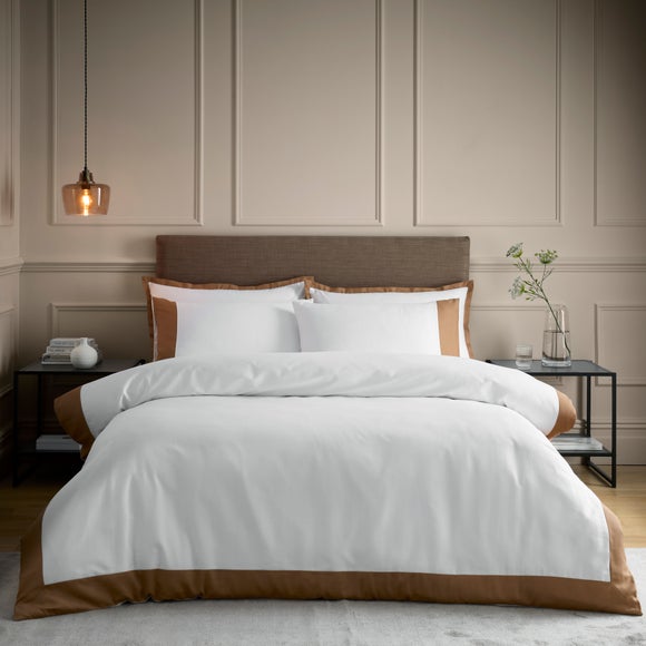 Hotel Portchester 230 Thread Count 100% Cotton Sateen Duvet Cover and Pillowcase Set - image 1