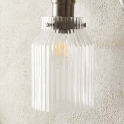 Tobias Ribbed 2 Light Bathroom Wall Light - thumbnail 3