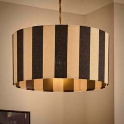 Beatrice Stripe Shallow Drum Lamp Shade - thumbnail 2