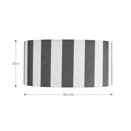 Beatrice Stripe Shallow Drum Lamp Shade - thumbnail 4