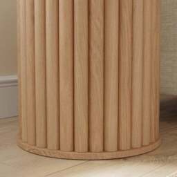 Lucin Travertine Effect Side Table - thumbnail 6