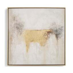Minimal Luxe Metallic Abstract Framed Canvas - thumbnail 3