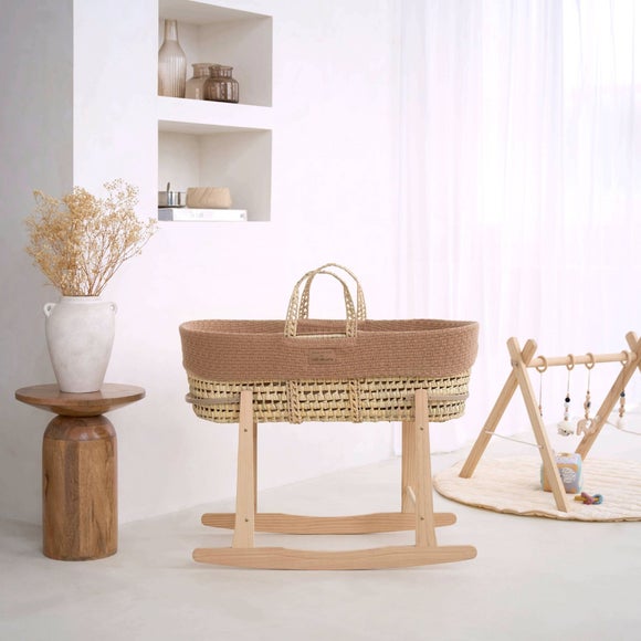 Clair De Lune Organic Moses Basket with Rocking Stand - image 1