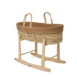 Clair De Lune Organic Moses Basket with Rocking Stand - thumbnail 3