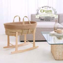 Clair De Lune Organic Moses Basket with Rocking Stand - thumbnail 6