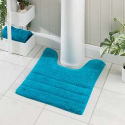 Luxury Cotton Textured Stripe Pedestal Mat - thumbnail 1