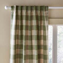 Edited Life Elton Check Unlined Tab Top Curtains - thumbnail 3