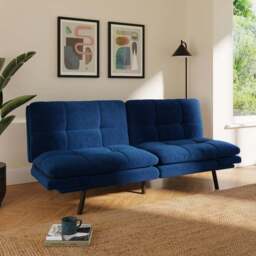 Harrison Quilted Velvet Clic Clac Sofa Bed - thumbnail 2