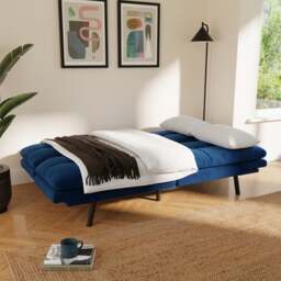 Harrison Quilted Velvet Clic Clac Sofa Bed
