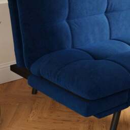 Harrison Quilted Velvet Clic Clac Sofa Bed - thumbnail 4