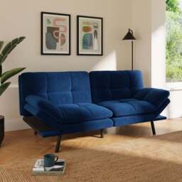 Harrison Quilted Velvet Clic Clac Sofa Bed - thumbnail 3