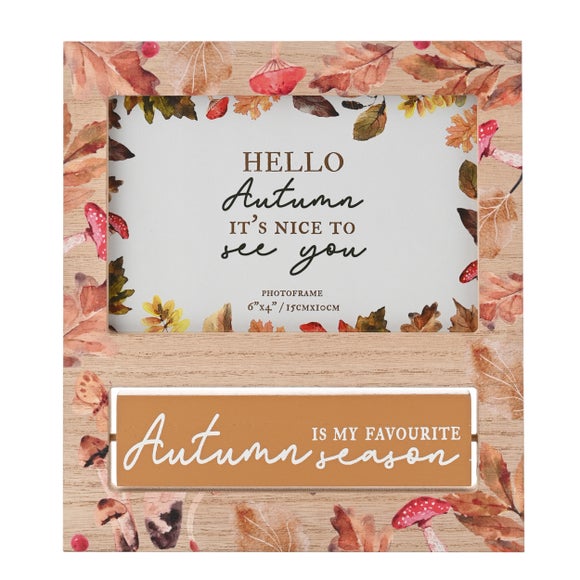 Autumn is My Favourite Season Wooden Leaf Print Photo Frame - image 1