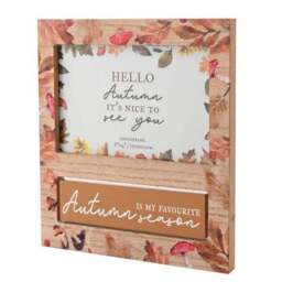Autumn is My Favourite Season Wooden Leaf Print Photo Frame - thumbnail 2