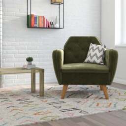Teresa Velvet Button Detail Occasional Armchair - thumbnail 2