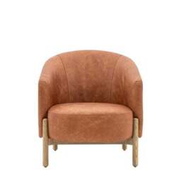Belmont Leather Tub Chair - thumbnail 4