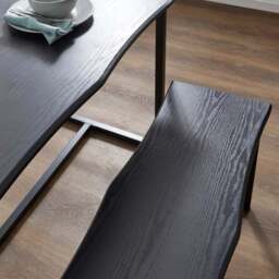 Ronan 4 Seater Wave Edge Dining Table and Bench Set - thumbnail 3