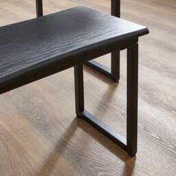 Ronan 4 Seater Wave Edge Dining Table and Bench Set - thumbnail 4