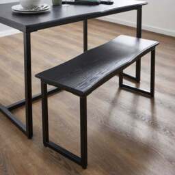 Ronan 4 Seater Wave Edge Dining Table and Bench Set - thumbnail 2