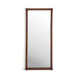 Turned Mango Wood Rectangle Full Length Wall Mirror - thumbnail 3