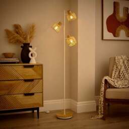 Emil Rattan 3 Light Adjustable Floor Lamp - thumbnail 2