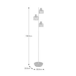 Emil Rattan 3 Light Adjustable Floor Lamp - thumbnail 6