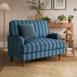 Beatrice II Woven Stripe Snuggle Chair - thumbnail 1