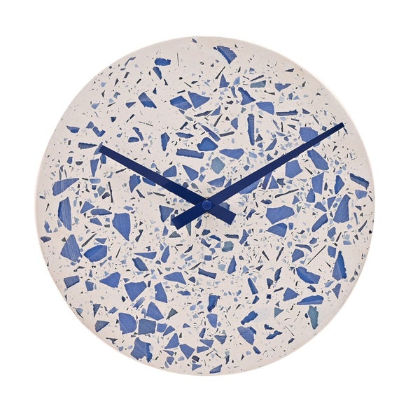 Interval Concrete Terrazzo Porcelain Round Wall Clock - image 1