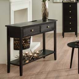 Pacific Chelmsford Console Table, Black Painted Pine - thumbnail 1