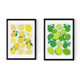 Set of 2 East End Prints Lemon & Lime Prints - thumbnail 2