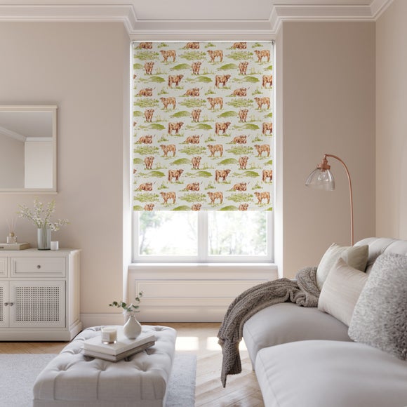 Highland Cow Fire Retardant Blackout Made to Measure Roller Blind - image 1