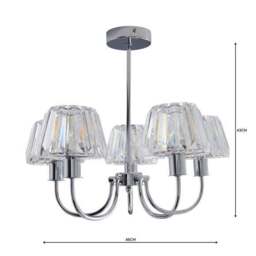 Paloma 5 Light Semi Flush Ceiling Light - thumbnail 5